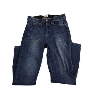 Nicole Miller Soho High Rise Skinny Jeans Blue Distressed Size‎ 10 Cotton Blend